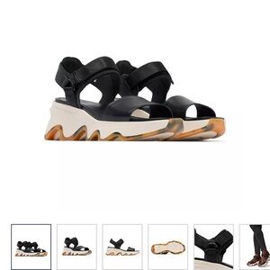 Sorel Black Sandals size 8